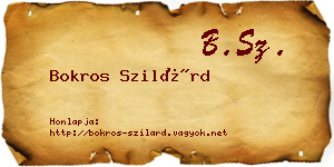 Bokros Szilárd névjegykártya